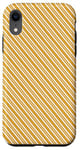 iPhone XR Orange Yellow White Striped Stripes Pattern Case