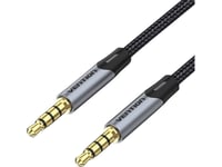 Trrs 3.5Mm Male To Male Aux Audio Cable 1M Vention Baqhf Grey