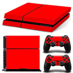 Mcbazel Autocollant antidérapant Autocollant en Vinyle Peau Couverture Plaques adhésives Autocollantes pour PS4 d'origine Uniquement (Pas pour PS4 Slim/Pro) Red