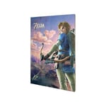 Poster en bois The Legend of Zelda Breath of the Wild Hyrule Scene 40 x 59 cm