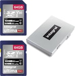 Integral Tarjeta SDde 32GB en Un estuche metálico Protector de 5 ranuras Para tarjetas SD - Vídeo 4K Ultra-HD de Alta velocidad 90MB/s de lectura y 30MB/s de escritura