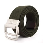 WOAIXI Canvas Belt, Fashion Men Women Casual Canvas Belt Fashion 3D Five Rays Star Double Ring Buckle Cccp Soviet Sign Army Military Belts Jeans Wild Waistband,Dark Green,120Cm