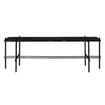 Gubi - Ts Console Table 1 Rack Black Marquina/Black Frame - Avlastningsbord - GamFratesi - Metall/Stein