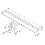 Hera LED-kalustevalaisin Lugano 4 000 K, 120 cm