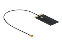 Delock WLAN 802.11 ac/ax/a/h/b/g/n Antenna MHF I plug 2.7 - 3.0 dBi 1.13 15 cm FPC internal self adhesive - Antenn - smart hem - 2.7-3 dBi - häftmontering - svart