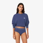 Lacoste Shorty coton stretch ceinture siglée Taille S Bleu Violet