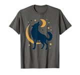 Silhouette Wolves Wolf Howling At The Moon Wildlife Lovers T-Shirt