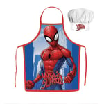 Marvel Comics Amazing Spider-Man Apron and Chef's Hat Set. Age 3-8 years