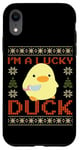 iPhone XR Funny Duck with Knife Meme - I'm a Lucky Duck Ugly Christmas Case