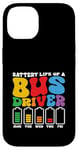 Coque pour iPhone 14 Batterie drôle de conducteur de bus scolaire, bus public, bus