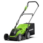 Greenworks G40LM35 Tondeuse à Gazon Sans Fil pour Pelouses Jusqu'à 400m², Largeur de Coupe de 35cm, Sac de 40L SANS Batterie 40V ni Chargeur, Garantie 3 Ans