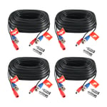 ZOSI BNC DC Power Lead 4 Pack 30M CCTV Security DVR Video Camera Extension Cable