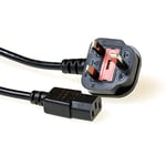 ACT AK5441 Câble d'alimentation pour appareils à Froid 1 m (Prise Anglaise) C13, câble d'alimentation PC Type G vers C13 3 Broches – Contact de Protection coudé