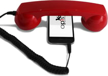 Opis 60S Micro - Combiné Telephone Portable/Écouteurs Filaire/Casque Audio En Forme Combiné Téléphonique Compatible Avec Iphone Avec Lightning (Adaptateur Inclus) (Rouge)[ONE141954]