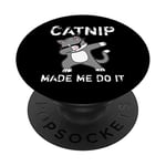 Dabbing Kitty Cat Catnip Made Me Do It Dance Gift PopSockets Grip and Stand for Phones and Tablets