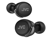 JVC Ecouteurs Bluetooth sans Fill Compacts, Réduction Active du Bruit, Petits, Léger, Design élégant, Etanche (IPX4), Autonomie 21H, HA-Z330T-B (Noir)