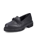 Rieker Femme Chaussures Basses M3861, Dame Mocassin,Chaussons,Semelle intérieure Amovible,Chaussures de Loisirs,Noir (Schwarz / 01),40 EU / 6.5 UK