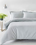 Riva Home Gaufré Waffle KS Duvet Set Silver, Coton, Silber, King