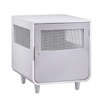 Teamson Pets Petite Cage en Bois pour Chien Staart Radius Couleur Blanc Alpin ST-H100022