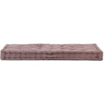 Coussin de plancher de palette Coton 120x80x10 cm Taupe - Inlife