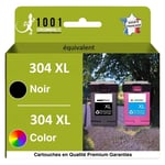 Pack compatible avec HP 304 XL noir et couleur - 1001consommables