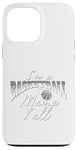 Coque pour iPhone 13 Pro Max Southern Moms Cadeau de basket-ball fantaisie pour femme Gris et blanc