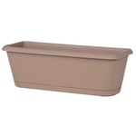 EDA - jardiniere chorus taupe 50CM + plateau plastique