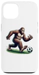 iPhone 13 Bigfoot Playing Soccer Ball Funny Soccer Lover Player Sport Case