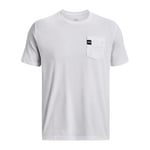 Under Armour Mens Elevated Core Pocket T-Shirt in White Cotton - Size X-Large