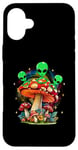 Coque pour iPhone 16 Plus Funny Magic Mushroom Alien Trippy Shroom LSDweed Acid Trip