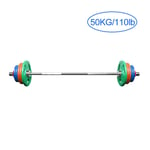 Barbell Large Cast Iron Strength Weight 20KG/30KG/40KG/50KG /100lb Body Building，Gym Home Training Work Out Exercise For Man and Woman Color (Color : 50KG/110lb)