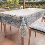 PETTI Artigiani Italiani - Nappe Anti-Taches rectangulaire pour Table de Cuisine, Motif Ancora X6 Places (140 x 180 cm) 100% fabriquée en Italie