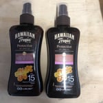Hawaiian Tropic Protective Dry Spray Oil Coconut & Guava SPF 15 X2