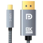 Câble DisplayPort 1.4 vers USB-C 8K@60Hz 4K@144Hz 32Gbps 150cm