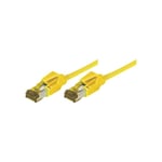 Cordon RJ45 sur câble catégorie 7 S/FTP LSOH snagless jaune - 3 m