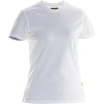 T-Shirt dam jobman - T shirt 5265 practical vit xs 100 bomull gråmelerad 85 15 viskos