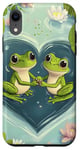 Coque pour iPhone XR Grenouille Cœur Bassin Saint-Valentin