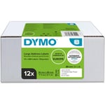 DYMO LabelWriter 36mm x 89mm std. address labels (12 pack)