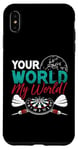 iPhone XS Max Your World My World Bullseye Darting Dart Tournament Darts Case