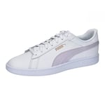 PUMA Unisex Smash 3.0 L Baskets, Puma White Spring Lavender Rose Gold, 38.5 EU