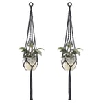 2 st Macrame växt hängare hängande planter korg, stil 4