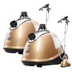 SOGA 2X Garment Steamer Portable Cleaner Steam Iron Gold - Irons & Steam Stations - GarmentRoundGoldX2