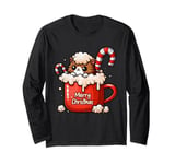 Cat Mug Christmas Kitten Lover X-mas Holiday Men Women Kids Long Sleeve T-Shirt