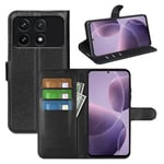 Xiaomi Poco F6 Pro Pu Wallet Case [Black]