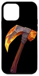 Coque pour iPhone 12 mini Superbe costume de pioche feu et flammes