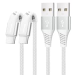 Câble USB Type C [2m+2m / Lot de 2],Cable USB C Chargeur Charge Rapide pour Samsung Galaxy S21 S22 S23 S20 Plus Ultra S10 S9 S8,A33 A13 A53 A51 A52,Redmi 9A Note 11 10S Note 9 Pro,Huawei P40 P30 P20