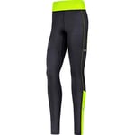 GORE WEAR Women's Thermo Trousers, R3, Black/Neon Yellow, 34