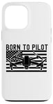 iPhone 13 Pro Max Born To Pilot Drone Quad Copter American Flag Funny Case