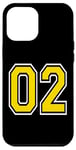 iPhone 12 Pro Max Number 02 in Yellow White Black Case