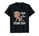 America First, Real Men Wear Trump 2024 Funny Saying Diapers T-Shirt